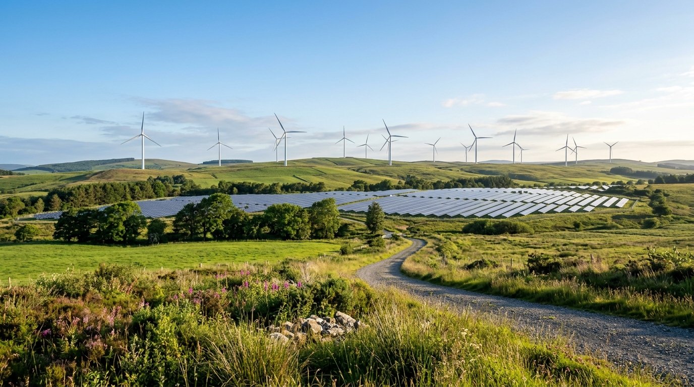 Utility-scale renewable energy infrastructure and landscape